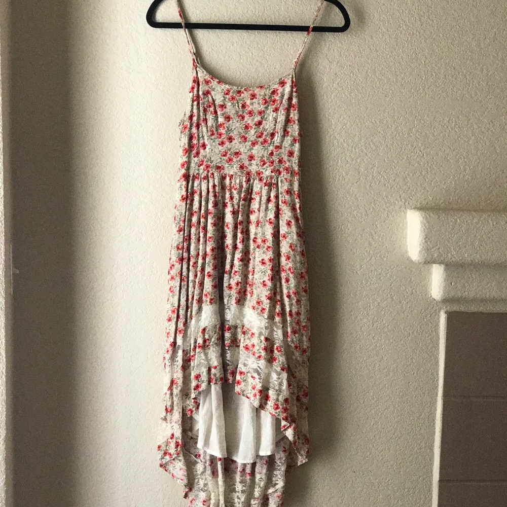 Floral high-low dress