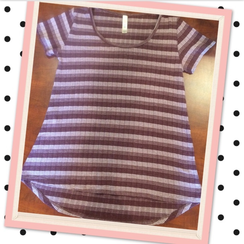 Purple Striped Classic Tee by LuLaroe
