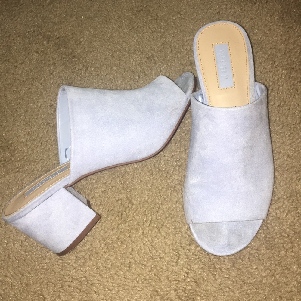 baby blue mules