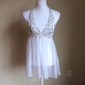 Victoria's Secret Halter Lace Chemise Slip Dress