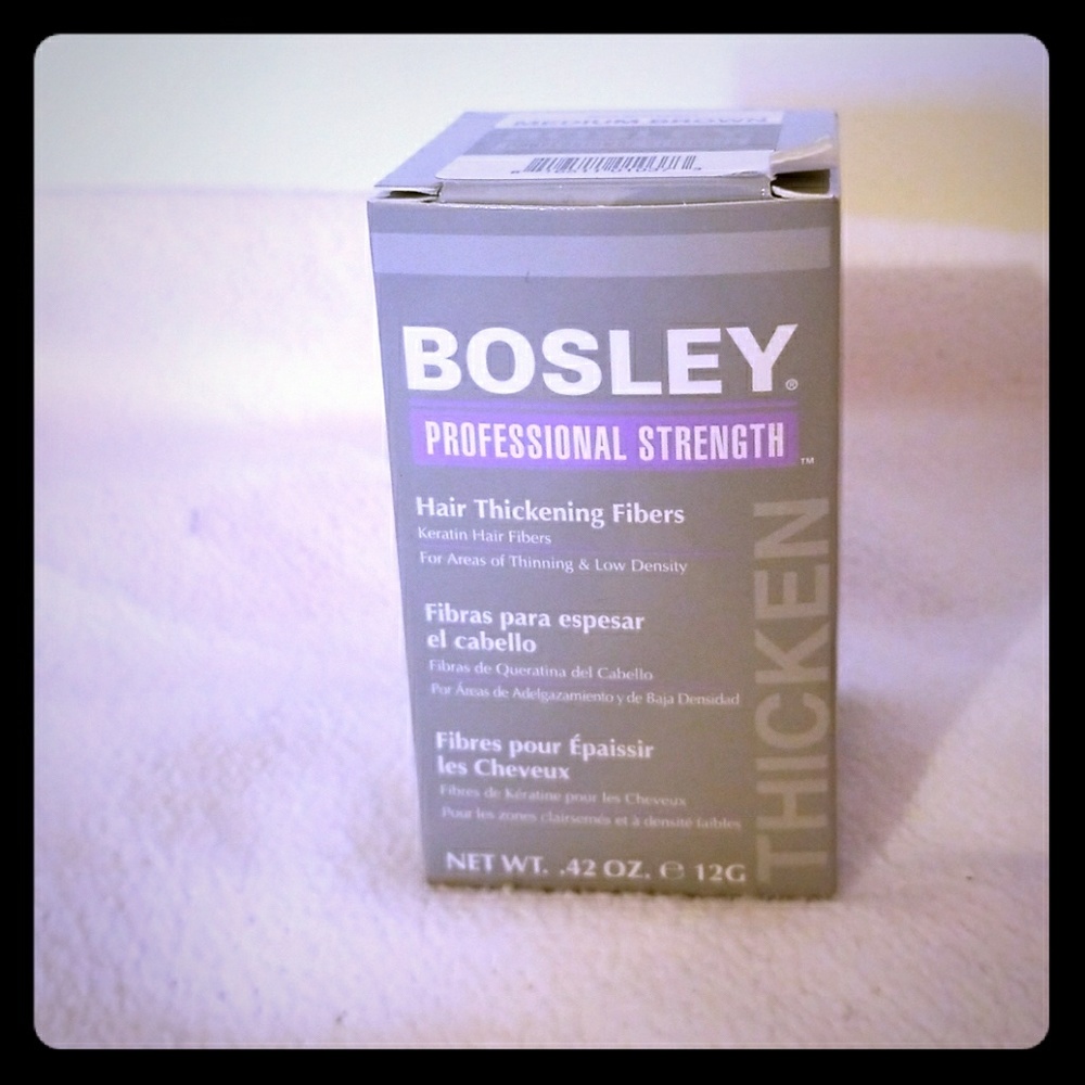 Bosley hair thickening fibers in medium brown