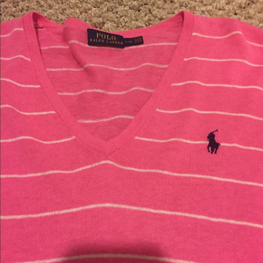 Long sleeve lightweight polo sweater