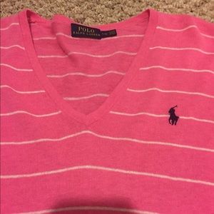 Long sleeve lightweight polo sweater