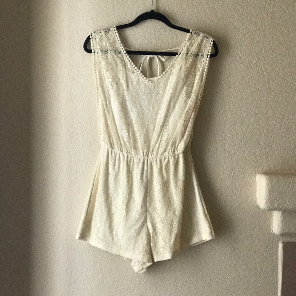 Off White lace romper