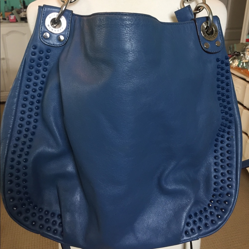 Rebecca Minkoff denim blue studded bag