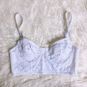 Lacy Sheer Floral White Bralette
