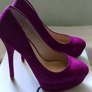 Purple suede shoes