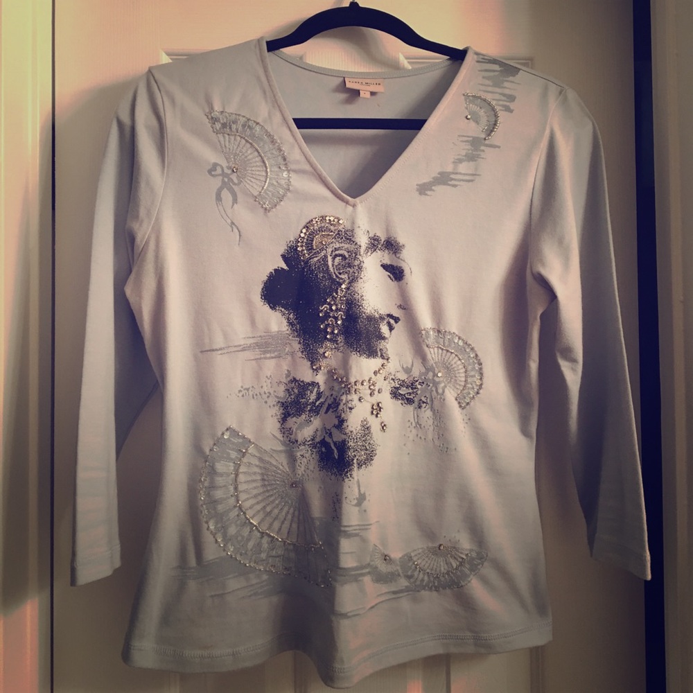 Jewel embellished top. NOT FOR SALE