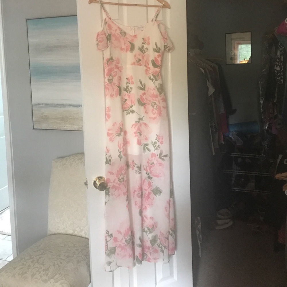 Flower print maxi dress