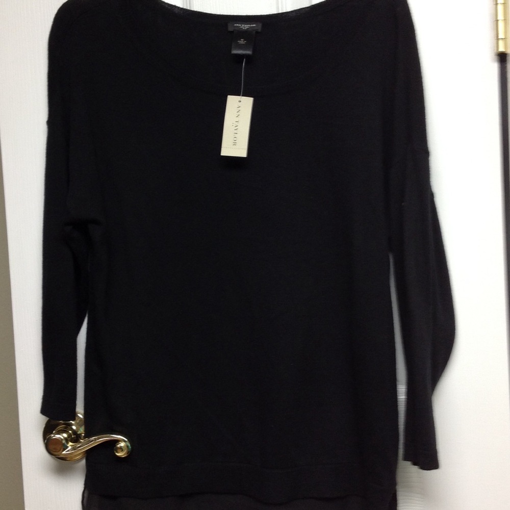NWT black Ann Taylor lightweight sweater