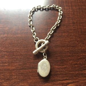 Silver initial locket