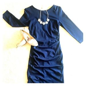 Gorgeous navy fitted semi formal dress