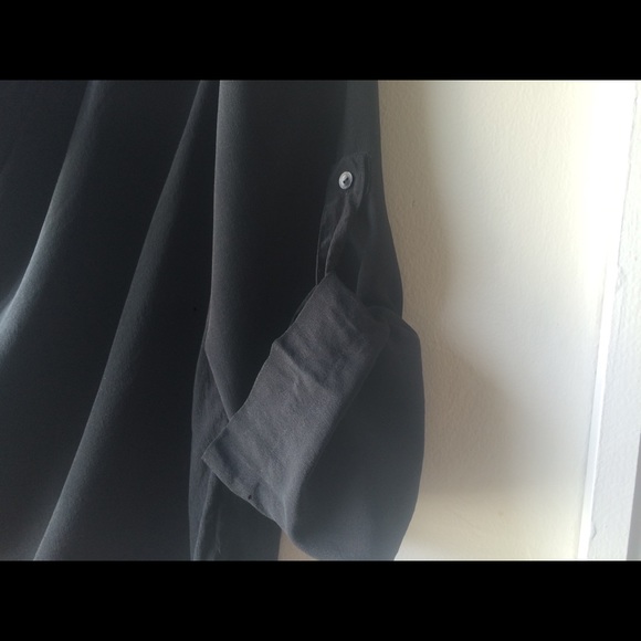 Eileen Fisher 100% silk Drape front top - Picture 2 of 5