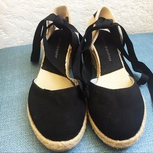 Tommy Hilfiger Tie Up Espadrilles Wedge