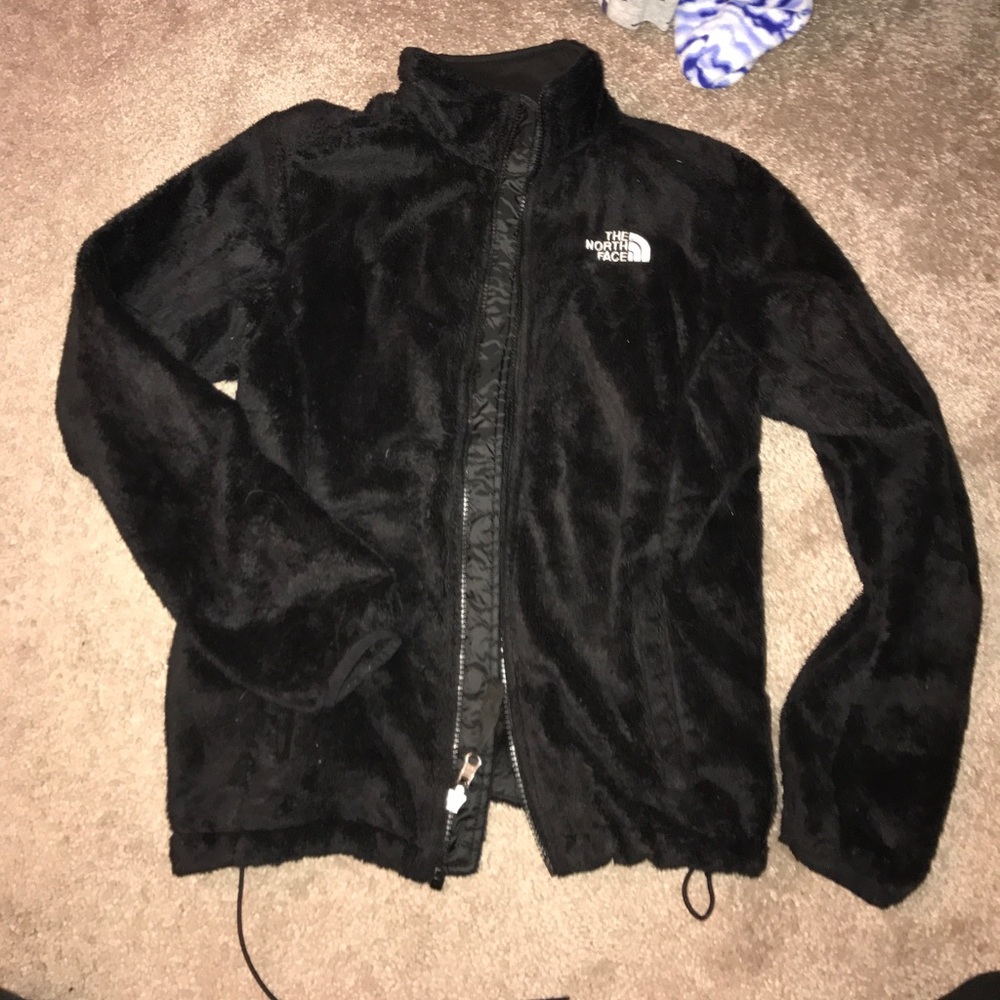 Black Fuzzy North Face