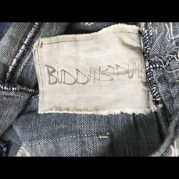 Buddhist Punk  Rare indie Denim Crossbone skirt - Picture 8 of 8