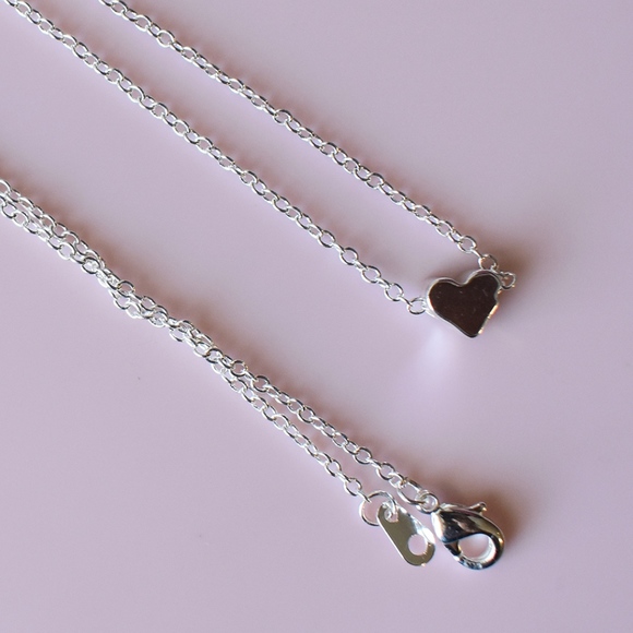 5FOR$25 Gold and Silver Tiny Heart Necklace - Picture 2 of 4
