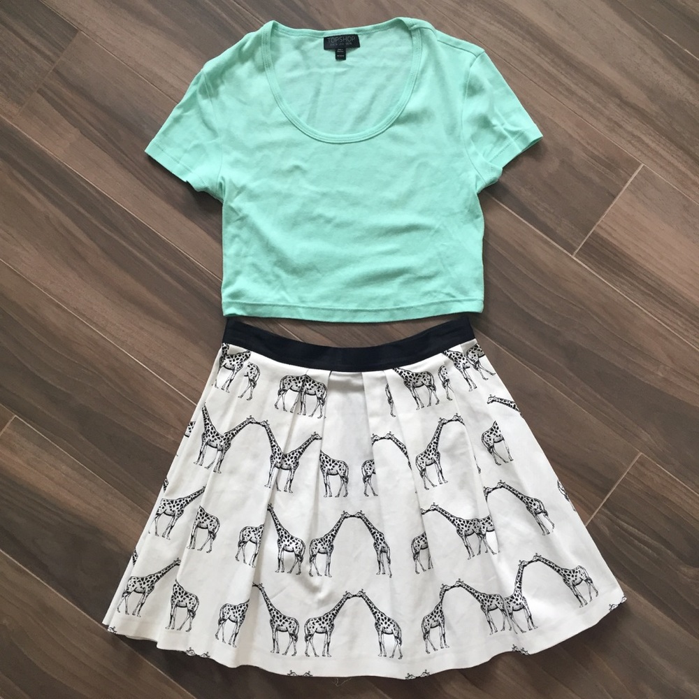 Topshop cropped fitted tee