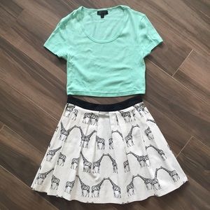 Topshop cropped fitted tee