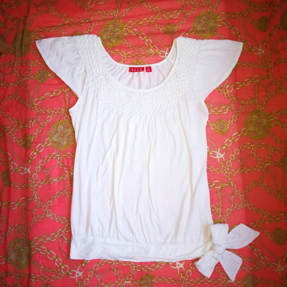 Elle White Blouse