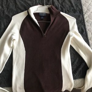 Ralph Lauren cream and espresso sweater