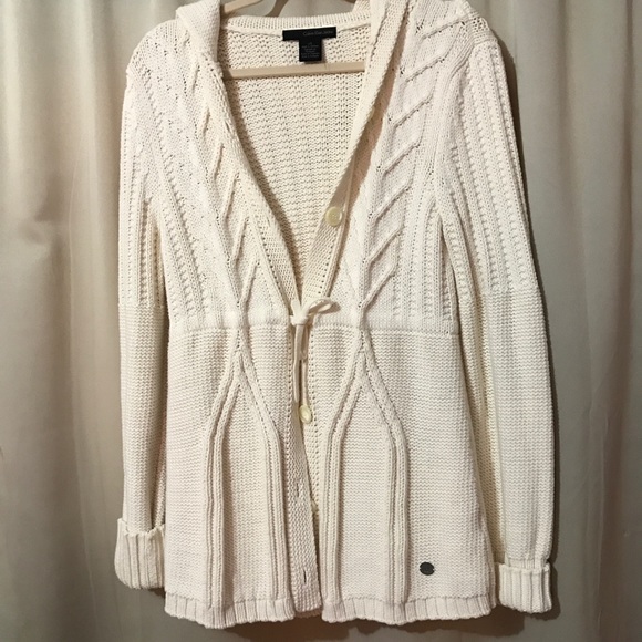 Calvin Klein Jeans Sweaters - Calvin Kline Button up Sweater w/ Hood