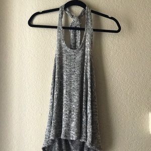 Gray knit halter top