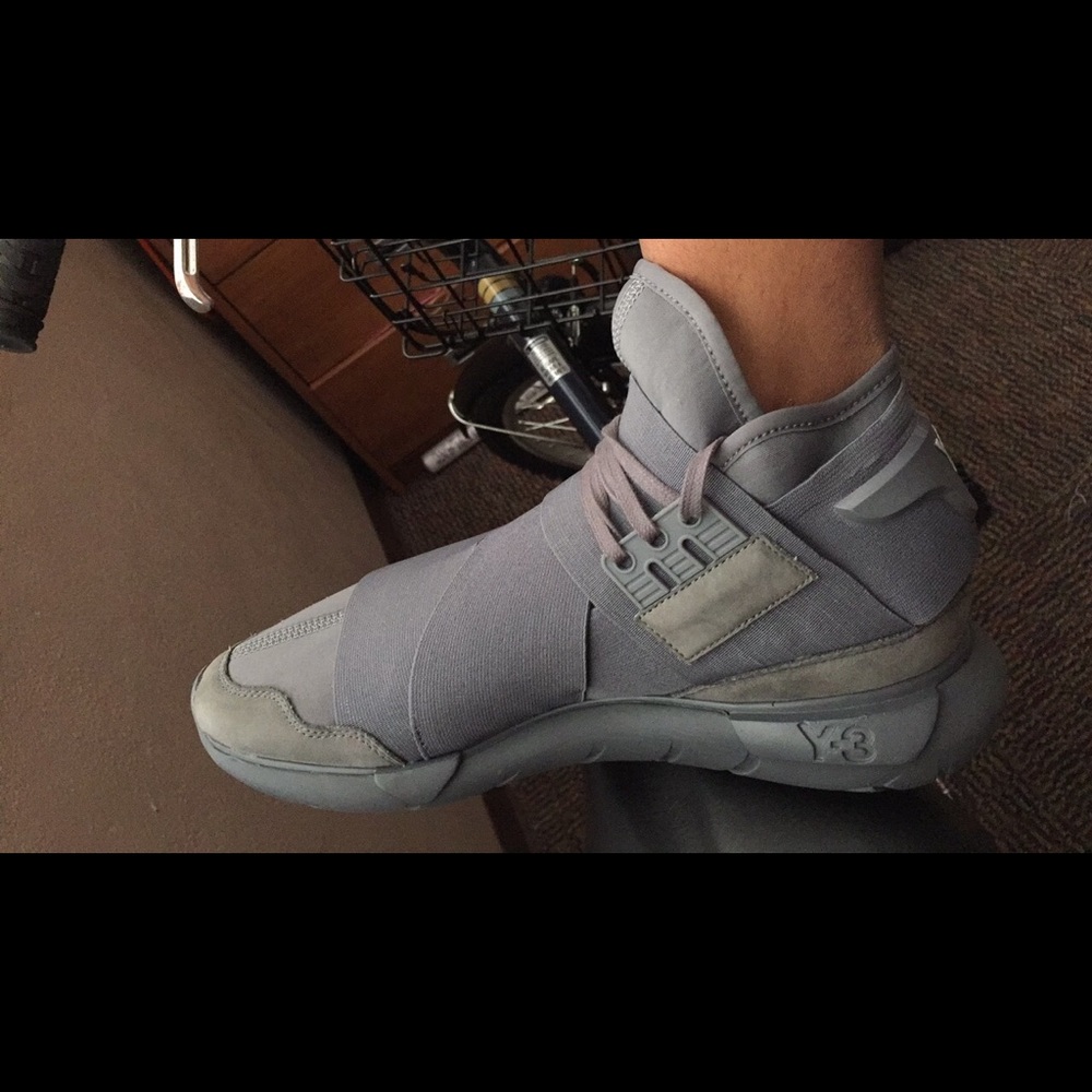 Y-3 Qasa High Top Trainers, Gray