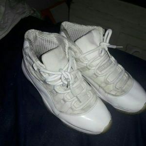 All white jordan 11