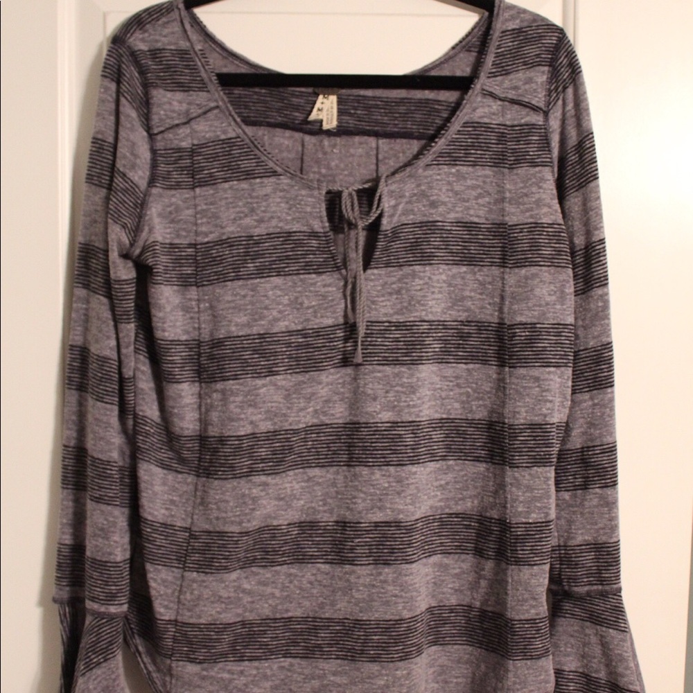 Free People bell sleeve top