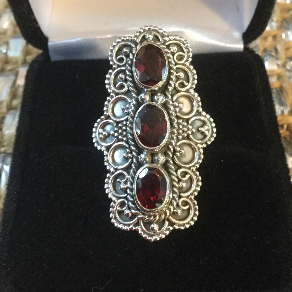 AMAZING Genuine Garnet Ring ! - Picture 1 of 7