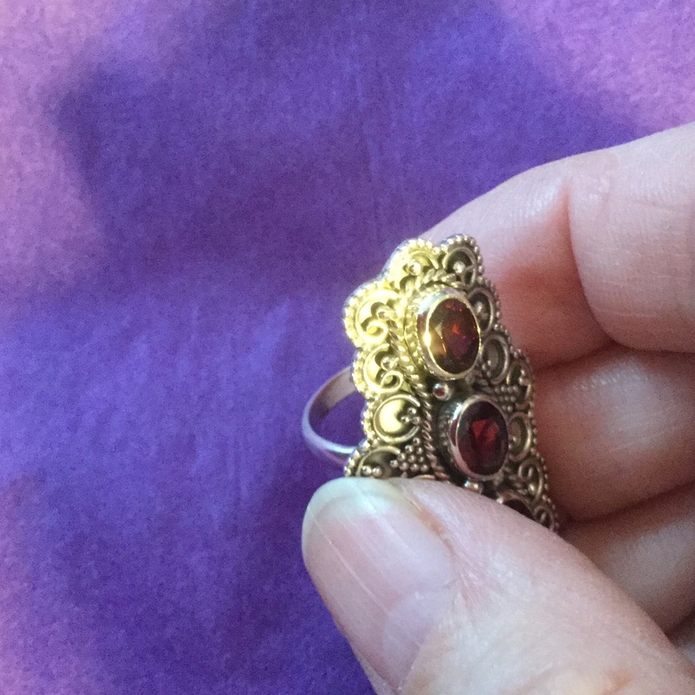 AMAZING Genuine Garnet Ring ! - Picture 5 of 7