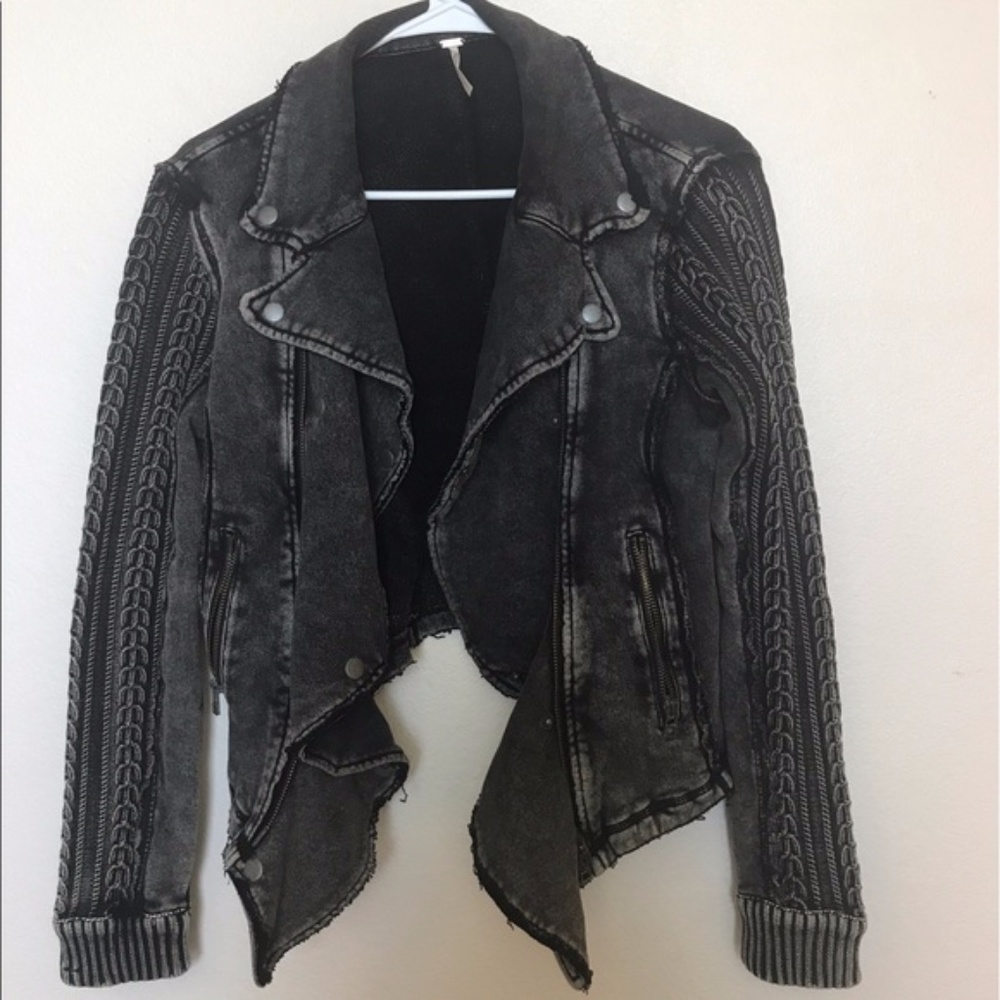 Ruffle Moto Jacket NWOT