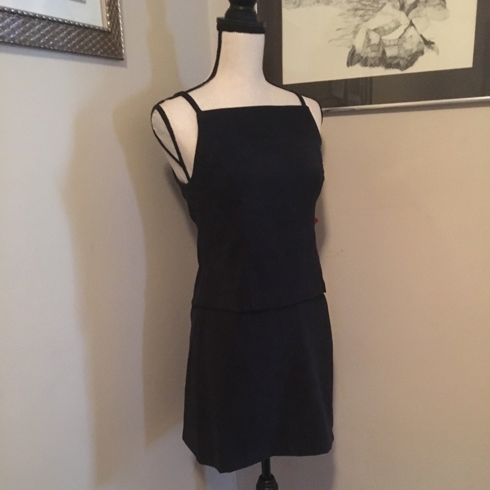 Two piece faux Suede skirt set.