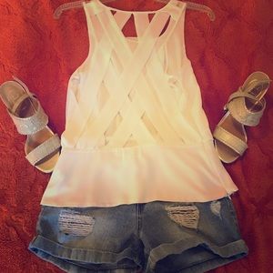 Vestique open-back top