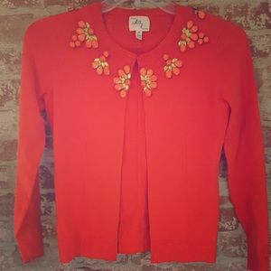 Milly of New York Orange Cardigan