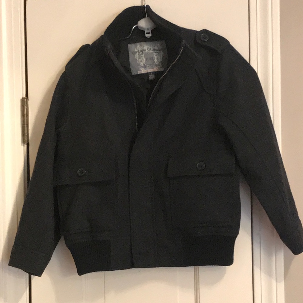 BEAUTIFUL BLACK WOOL BLEND JACKET W/ HEAVY LINING