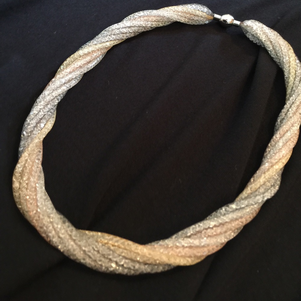 Fire and Ice crystal choker necklace