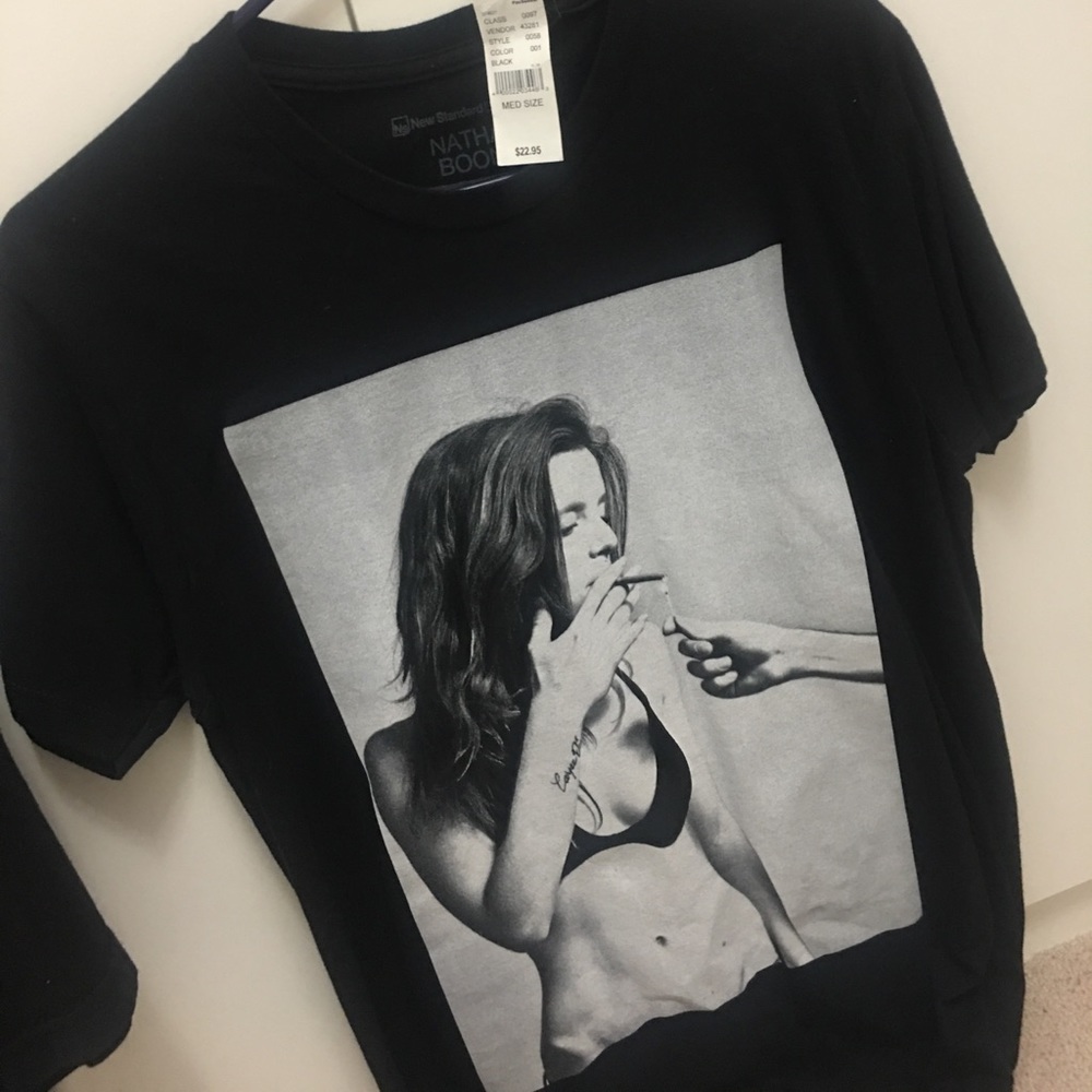 Brand new black t-shirt with tag still on