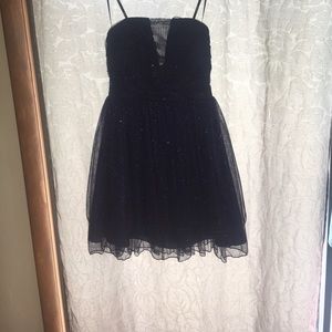 sparkly navy blue homecoming dress