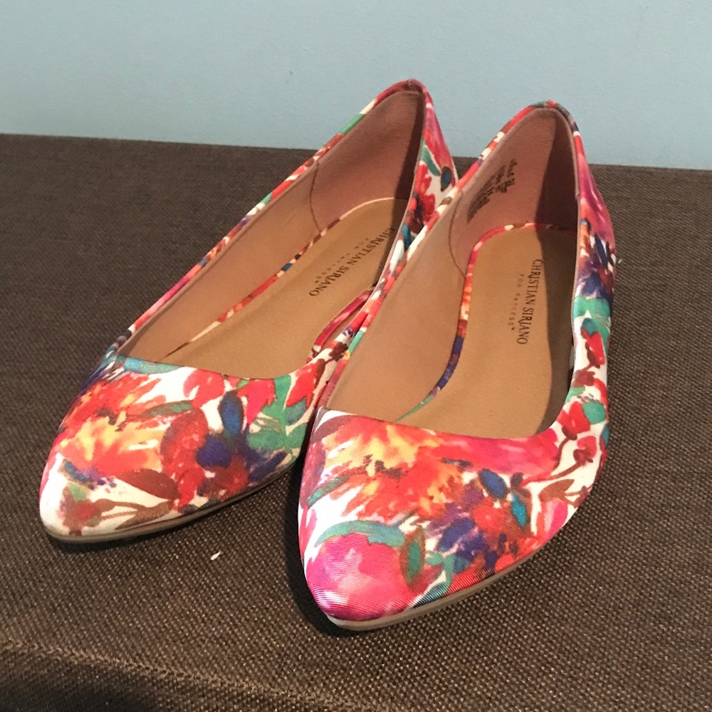 Colorful Floral Flats by Christian Siriano size 10