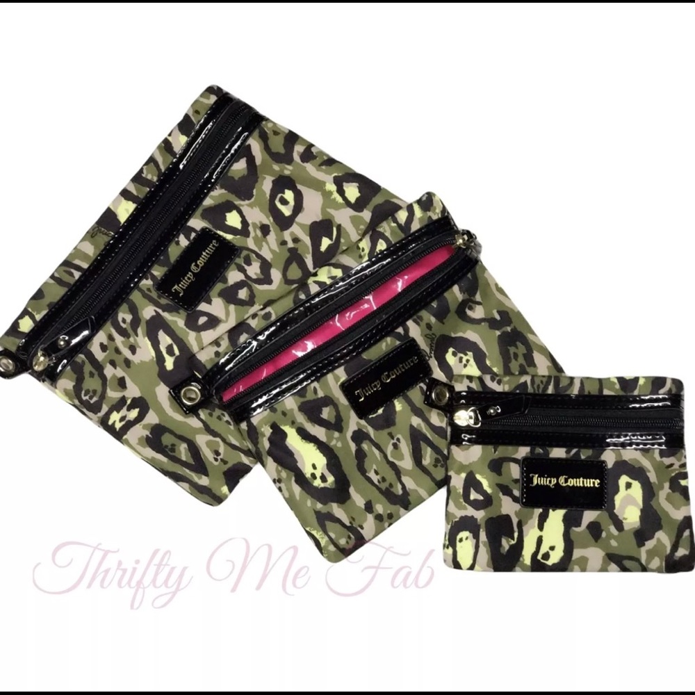 Juicy Couture Makeup Travel Bags Set of 3