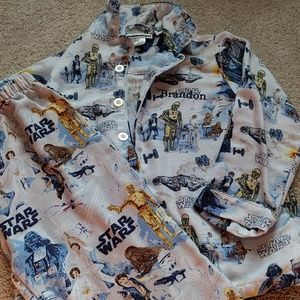 Star wars pottery Barn pjs. Personalized w Brandon