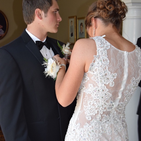 White Lace Formal Dress - Picture 2 of 3