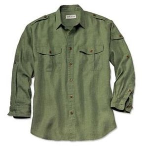 Orvis NWOT Linen Bush Shirt