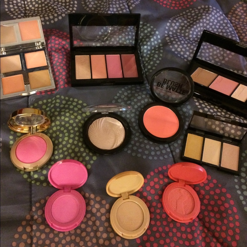 LOT 10 PIECE MAKEUP HIGHLIGHT/BLUSH/CONTOUR KITS