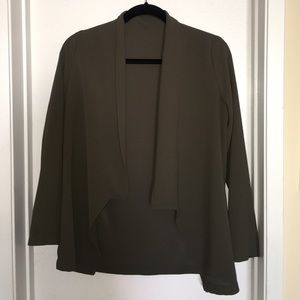 Korean Fashion Khaki Green Sheer Jacket