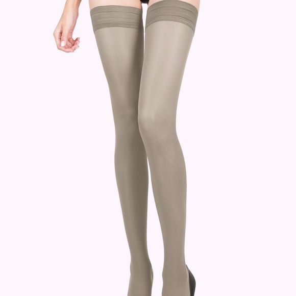 gray thigh highs