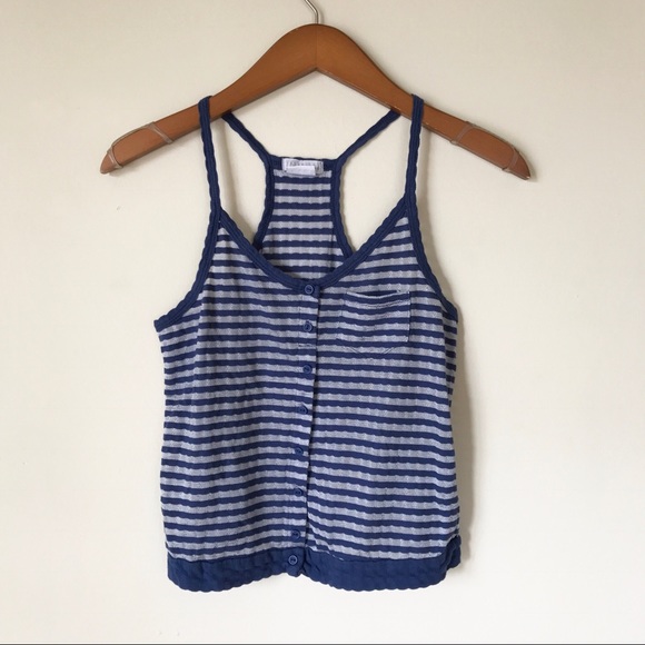 Striped Racerback Crop Top - Picture 1 of 2
