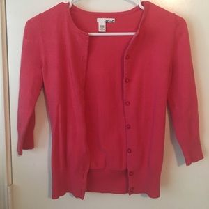 Pink 3/4 sleeve cardigan